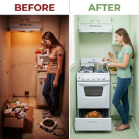 20 In. 2.5 Cu. Ft. Gas Range in White — Before & After