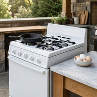20 In. 2.5 Cu. Ft. Gas Range in White — Studio Shot