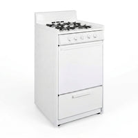 20 In. 2.5 Cu. Ft. Gas Range in White — Studio Shot