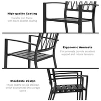 7-Piece Black Iron Outdoor Dining Set