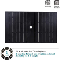 7Pcs Outdoor Dining Set Rectangular Table Patio Dining Set Rattan Wicker Chairs