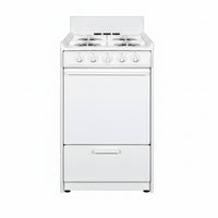 Compact Gas Range Designed for Small Kitchens, 20 Inch Width, 2.5 Cu Ft Oven, Battery Start Ignition